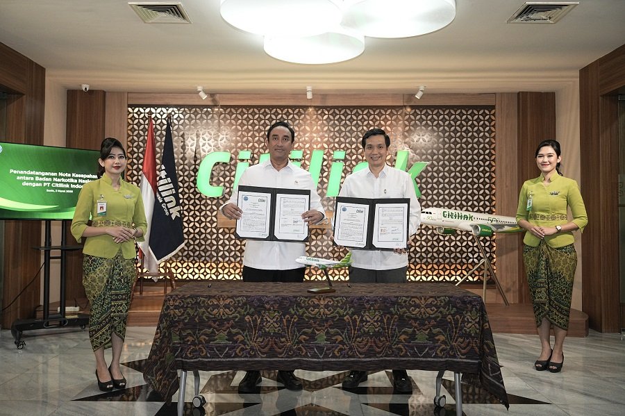 Citilink–BNN Teken MoU, Bandara dan Penerbangan Ditarget Bersih dari Narkoba