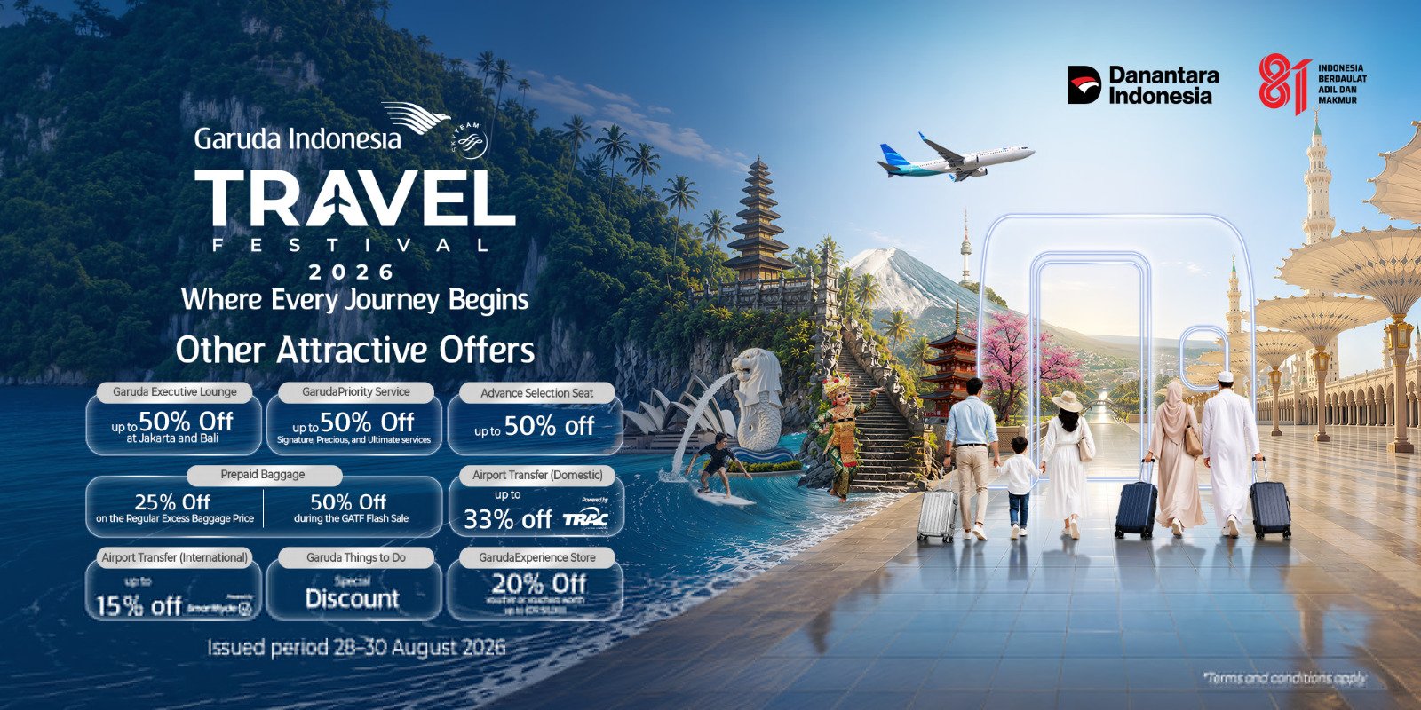 Gandeng Bank Mandiri dan BSI, Garuda Tawarkan Tiket Mulai Rp2 Juta di GATF-GUTF 2026